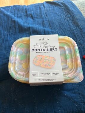 Crofton Clear Meal Prep Containers with Pastel Dot & Fruit Accents